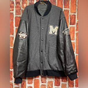 Walt Disney Mickey Mouse 1928 Varsity Bomber Jacket – Wool & Leather –Men’s XXXL